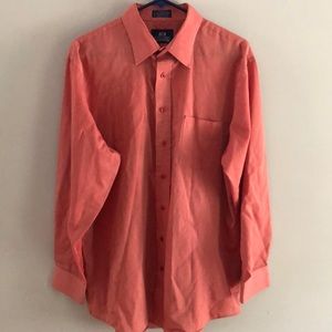 Stafford-Salmon-Button Down Shirt